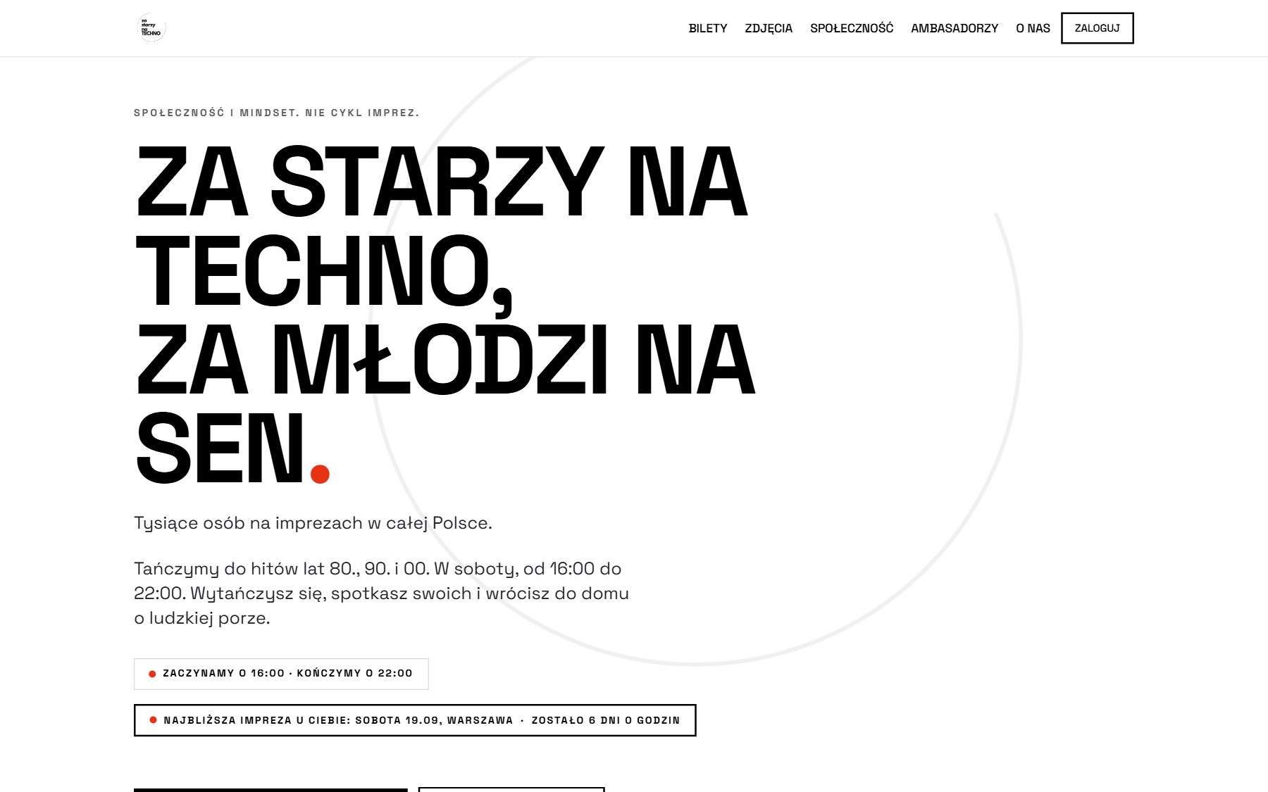 Za Starzy na Techno: strona główna